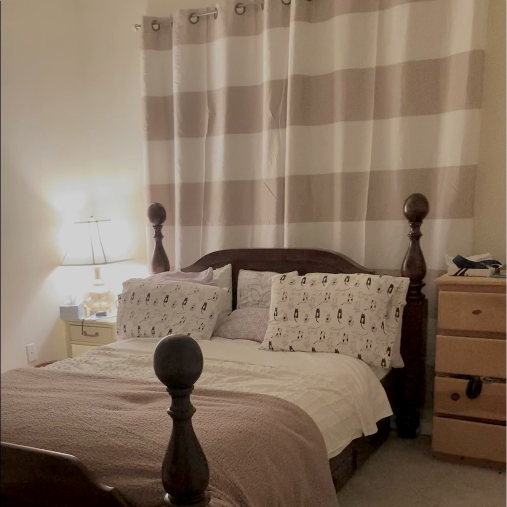 Target Threshold Two Panels Striped Cream and White Grommet Curtains 94x54